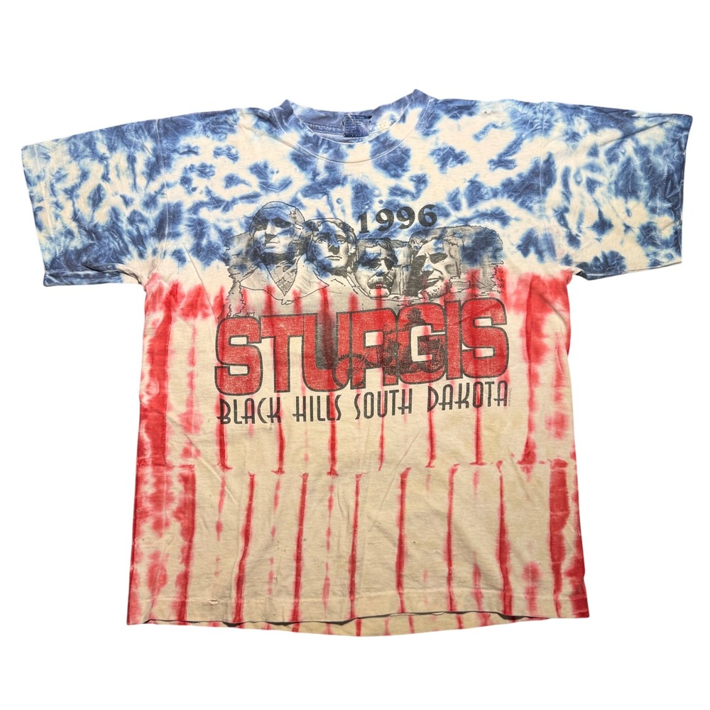 Vintage 1996 Sturgis Rally Tie Dye T-Shirt USA Large